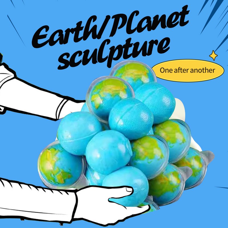 Planet Gummy Ball Factory - OEM 3D Blue Earth with Fruit Jam
