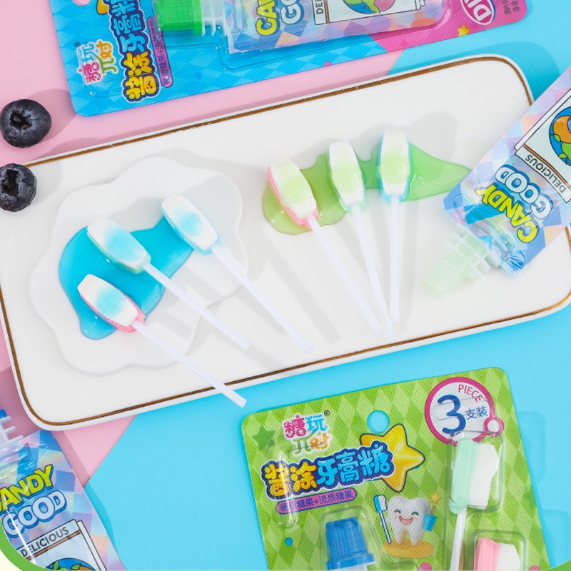 Toothbrush Toy Candy Manufacturer - Jam-Coated Plastic Lollipop