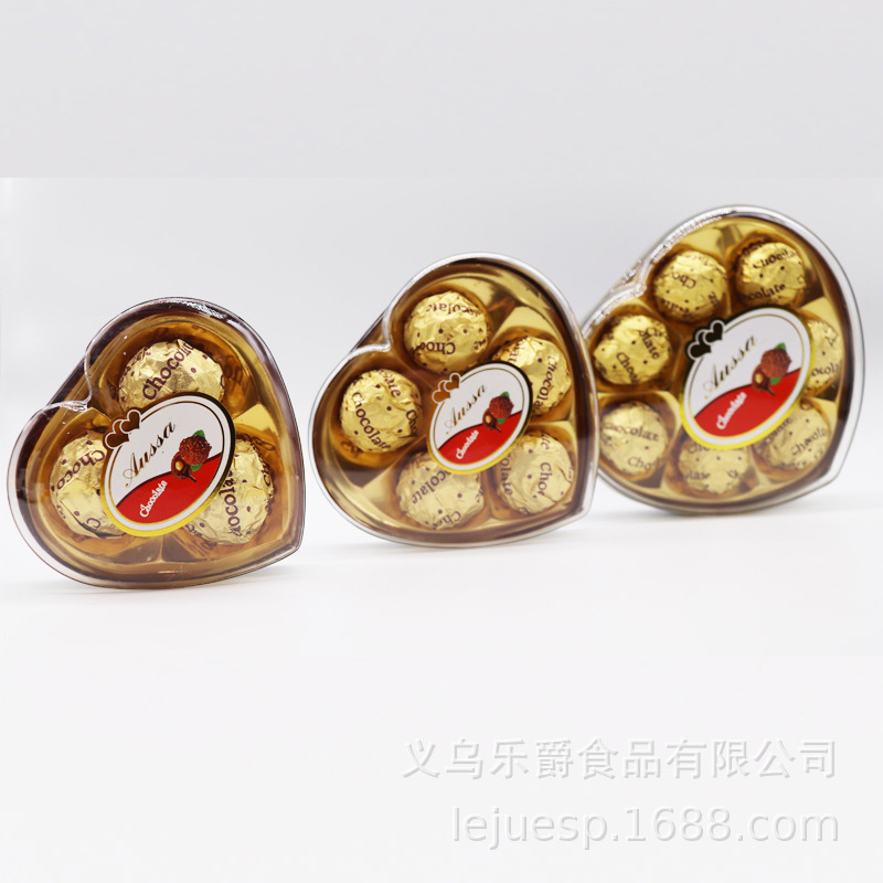 Heart Chocolate Box Manufacturer - 8-Piece Golden Gift Set