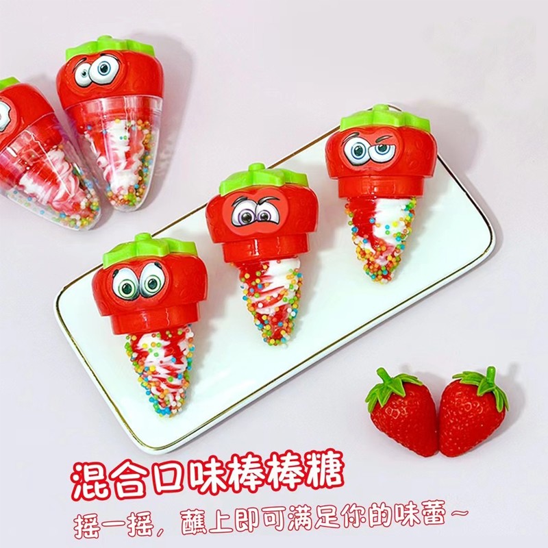 Strawberry Candy Factory - Fruity Flavor Hard Lollipops