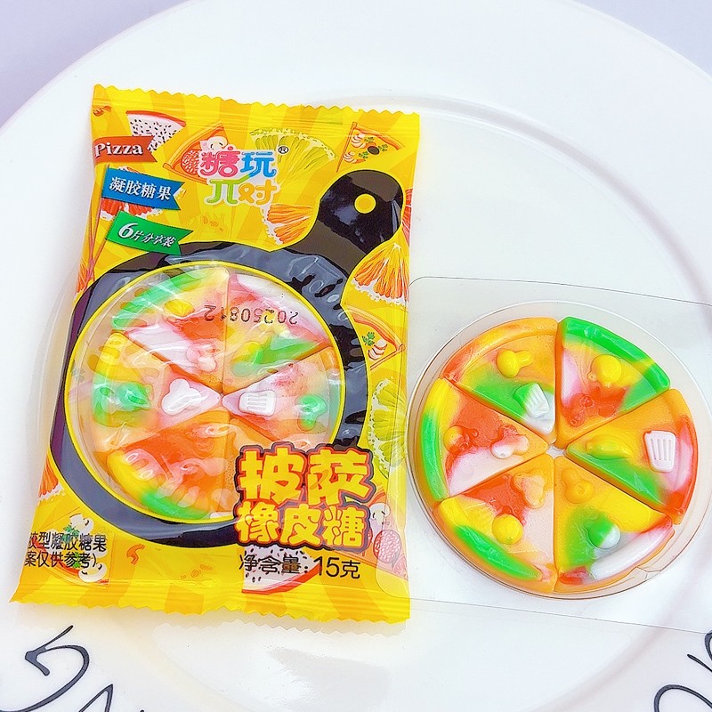 Pizza Gummy Candy Supplier - Q-Bouncy Mango Flavored Chewy