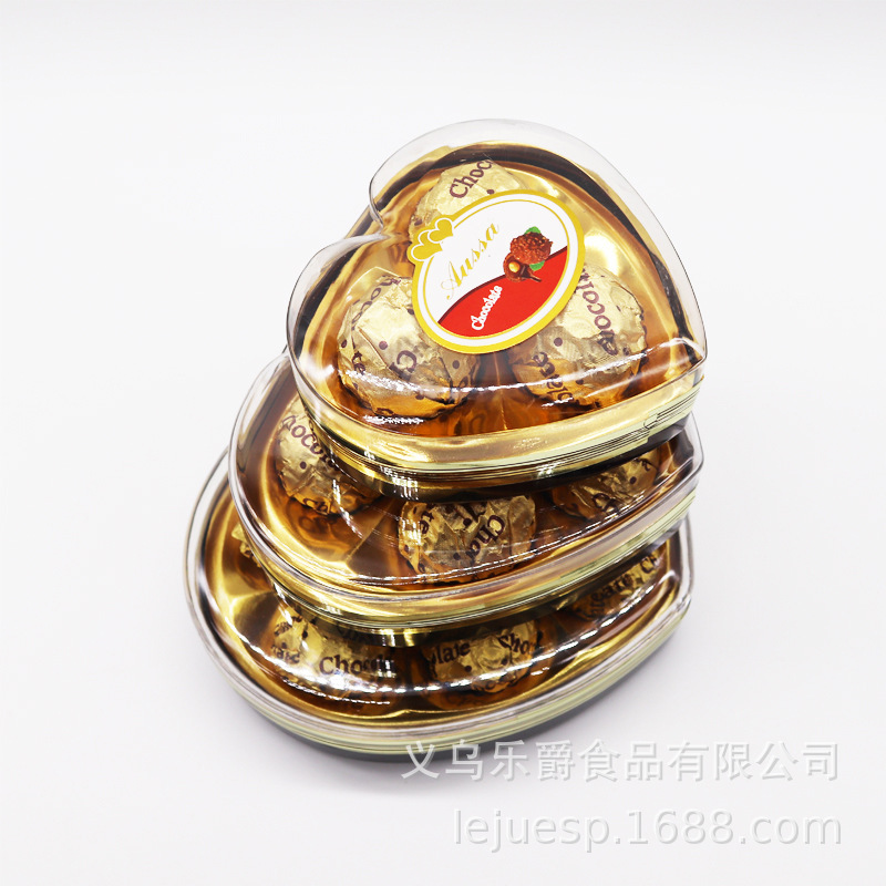 Heart Chocolate Box Manufacturer - 8-Piece Golden Gift Set