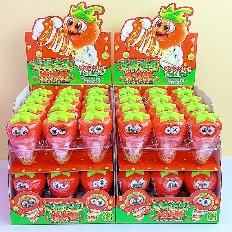 Strawberry Candy Factory - Fruity Flavor Hard Lollipops