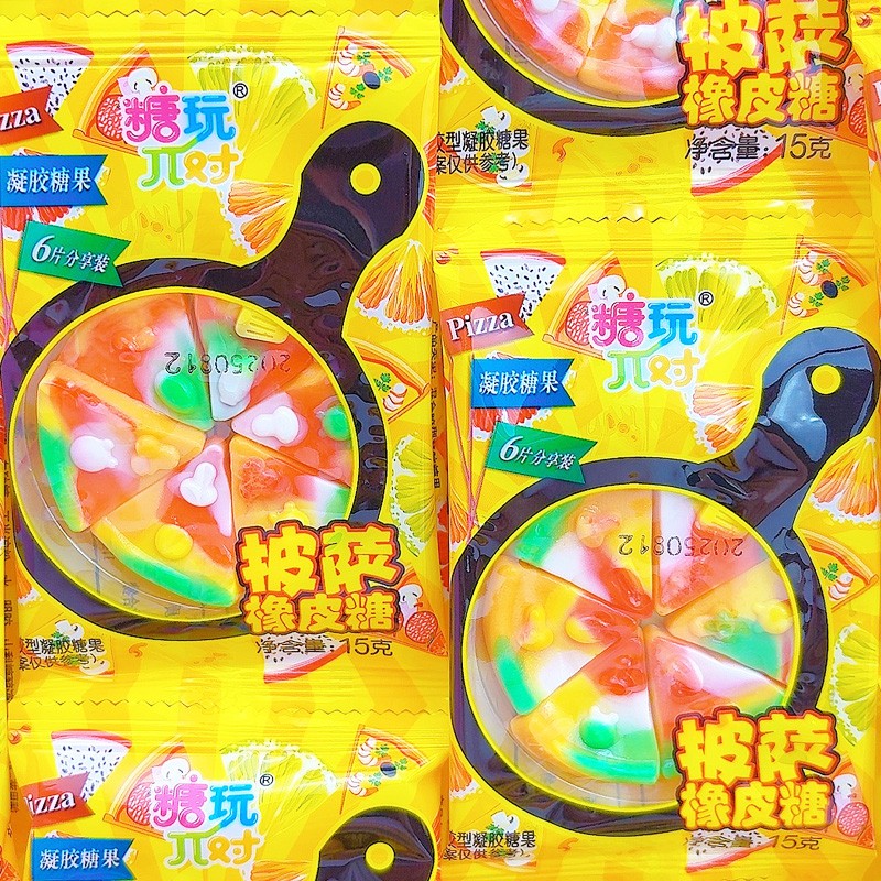 Pizza Gummy Candy Supplier - Q-Bouncy Mango Flavored Chewy