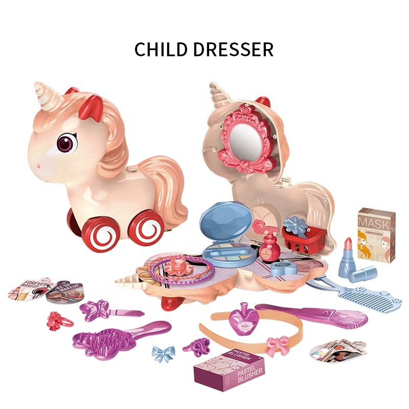 Beauty Play Set Supplier - Fashion Girls Makeup Toy Horse Bag
