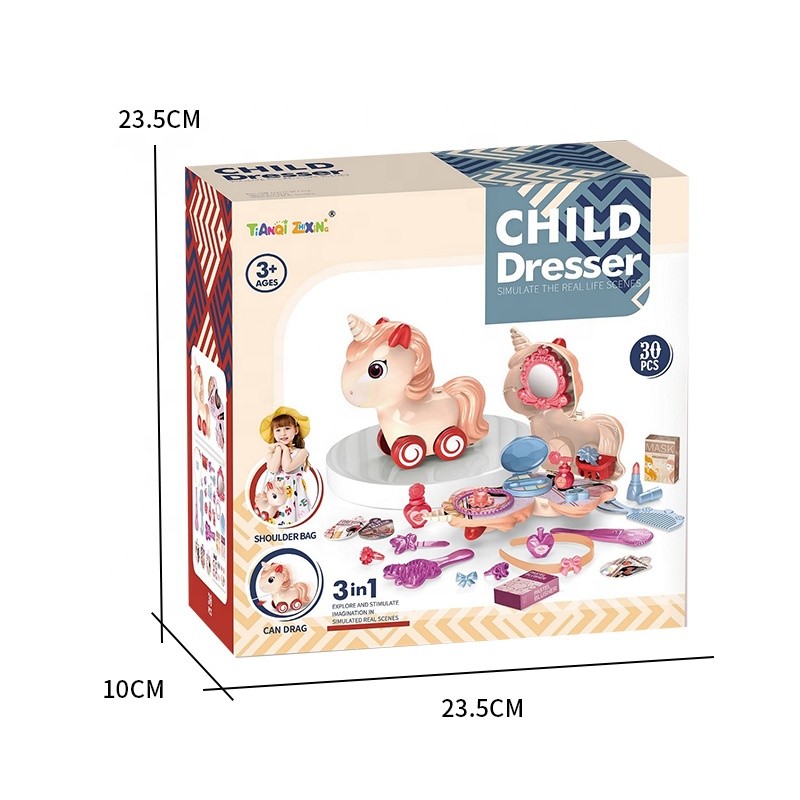 Beauty Play Set Supplier - Fashion Girls Makeup Toy Horse Bag