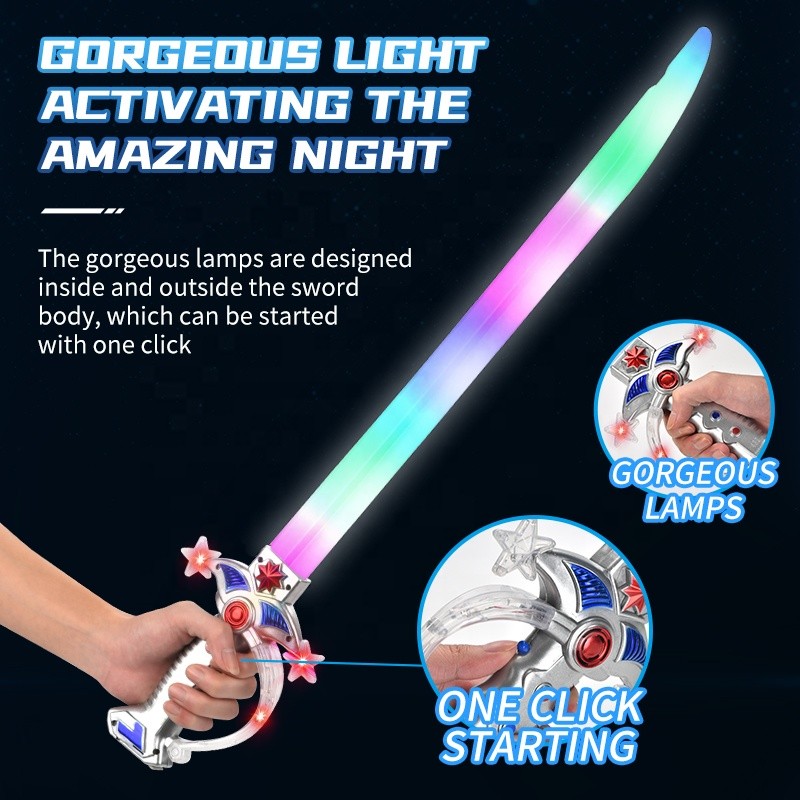 Lighting Sword Toy Supplier - Plastic LED Kids Weapon Gift