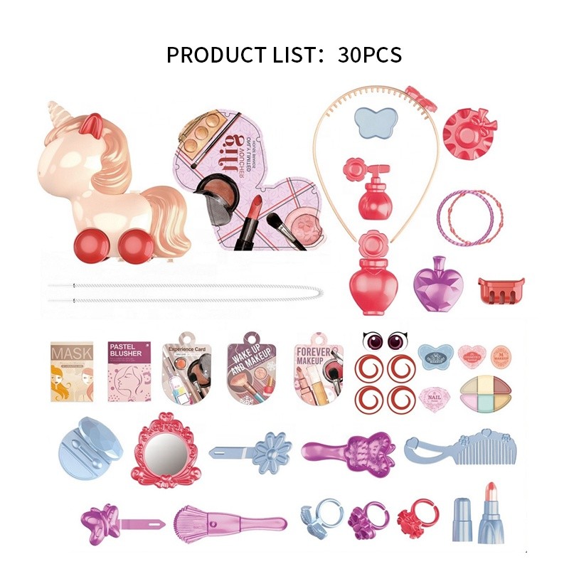 Beauty Play Set Supplier - Fashion Girls Makeup Toy Horse Bag