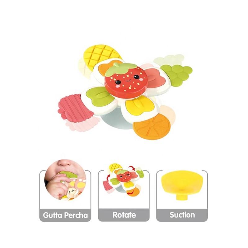 Baby Comforter Toys Factory - Cartoon Suction Cup Spinning Toy