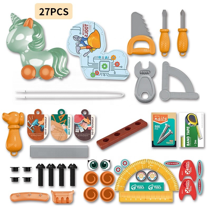 Plastic Tools Toys Factory - 3 in 1 Pretend Play Tool Kit