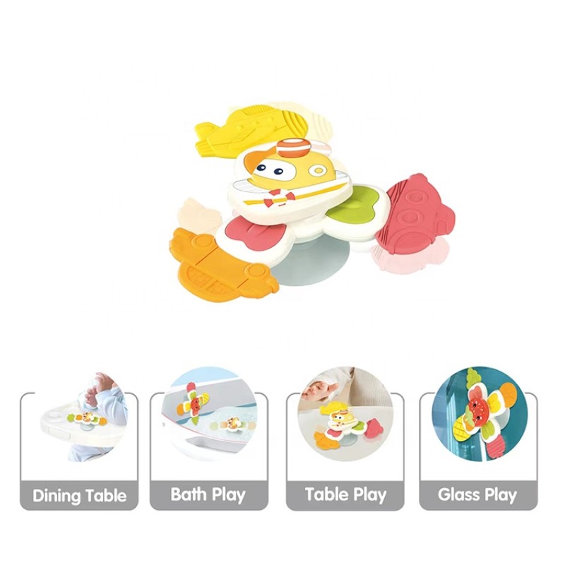 Baby Comforter Toys Factory - Cartoon Suction Cup Spinning Toy