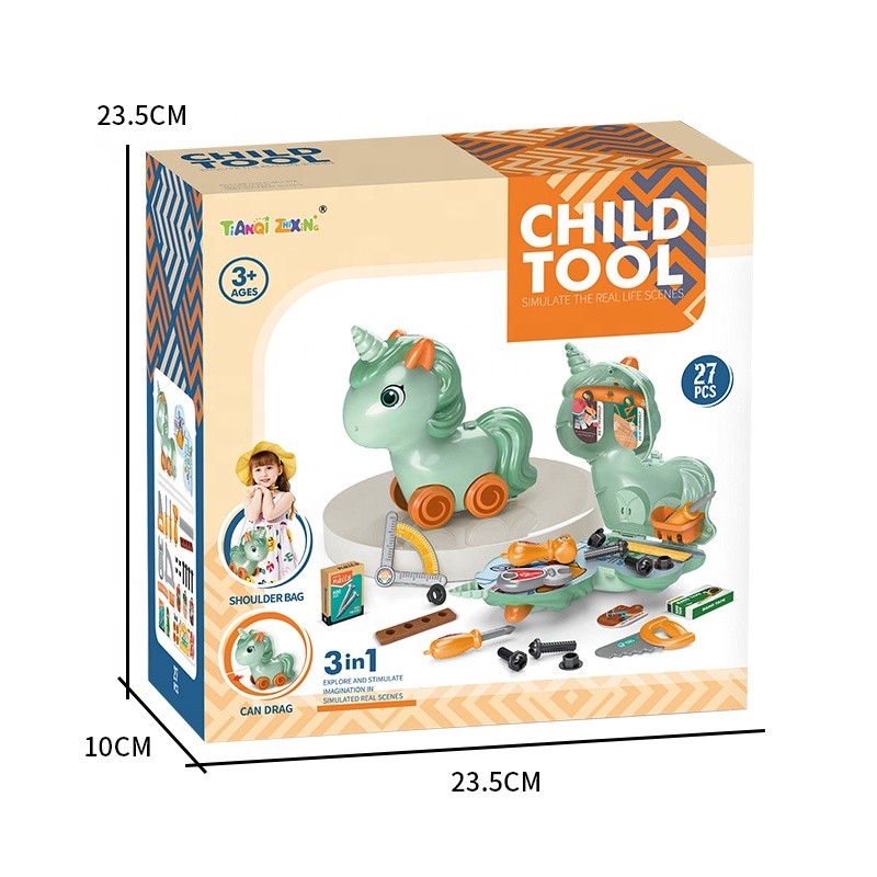 Plastic Tools Toys Factory - 3 in 1 Pretend Play Tool Kit