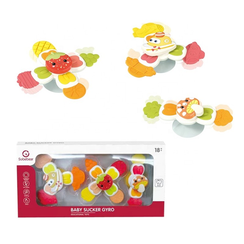 Baby Comforter Toys Factory - Cartoon Suction Cup Spinning Toy