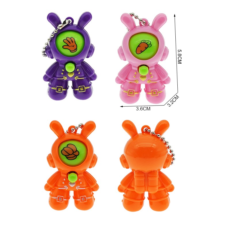 Guessing Carrot Rabbit Keychain Factory - Plastic Finger-guessing