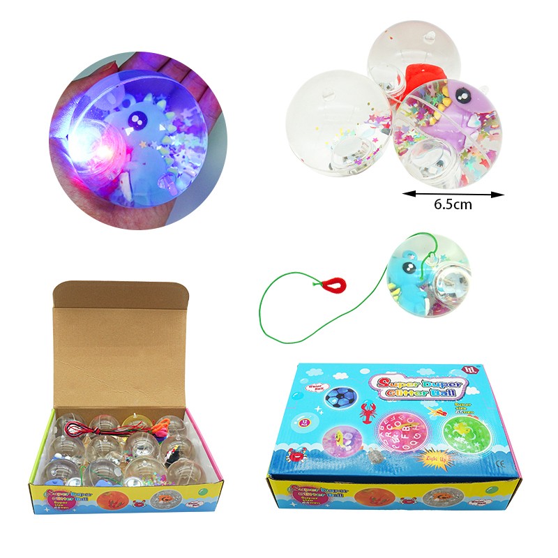 Crystal Bouncy Ball Factory - Flash Cute Cartoon TPR with Light