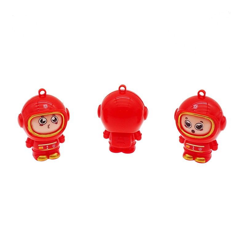 Mini Face Change Firefighter Factory - Plastic Changeable Doll Keychain
