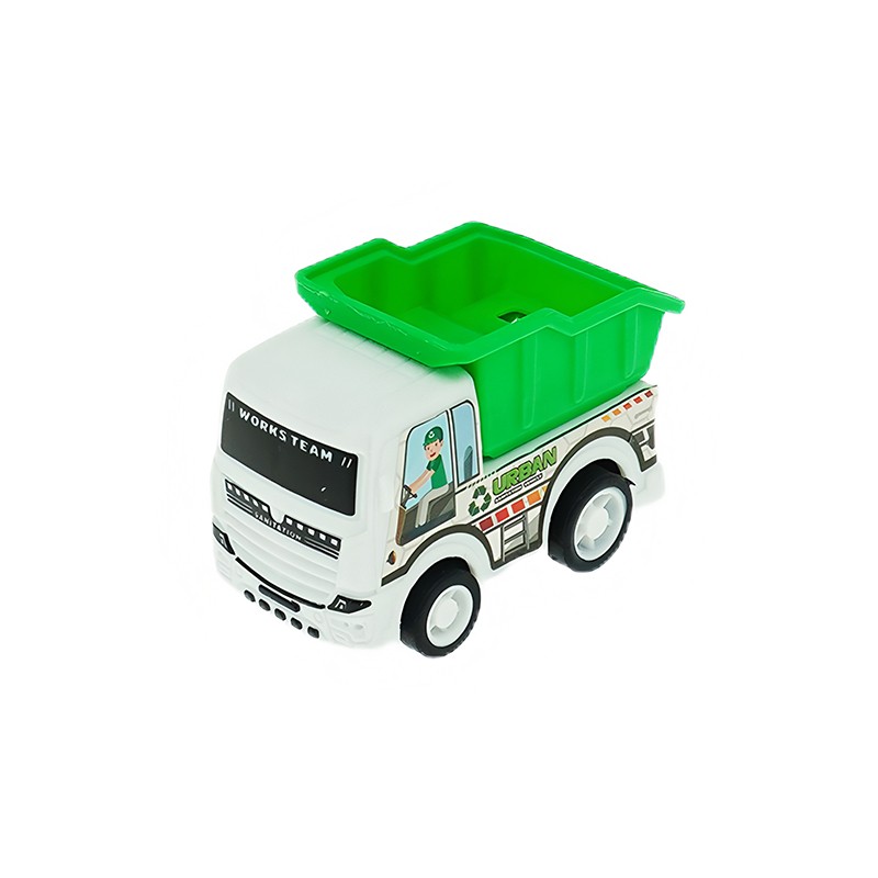 Garbage Truck Factory - Pull Back Plastic Friction Truck