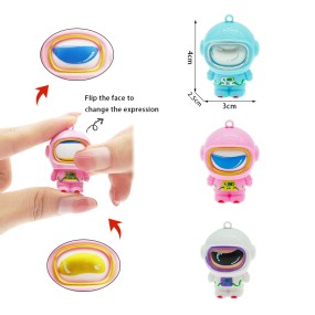 Mini Face Change Spaceman Supplier - Plastic Changeable Doll Keychain