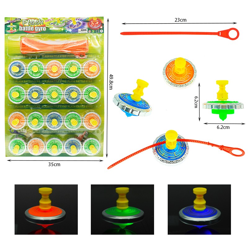 Flash Battle Gyro Supplier - Iron Alloy Pull Tape Three-colors Lights