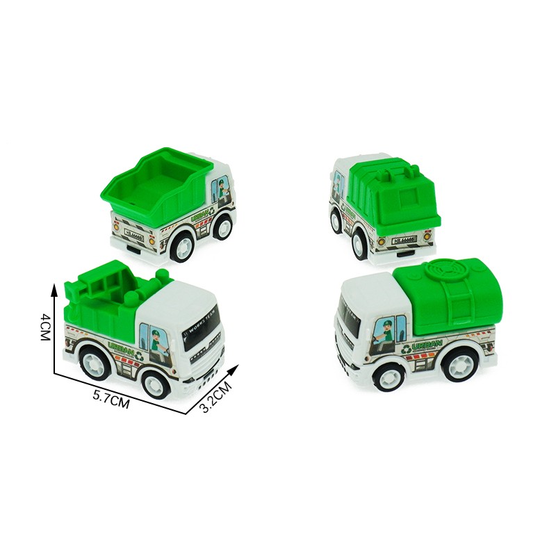 Garbage Truck Factory - Pull Back Plastic Friction Truck