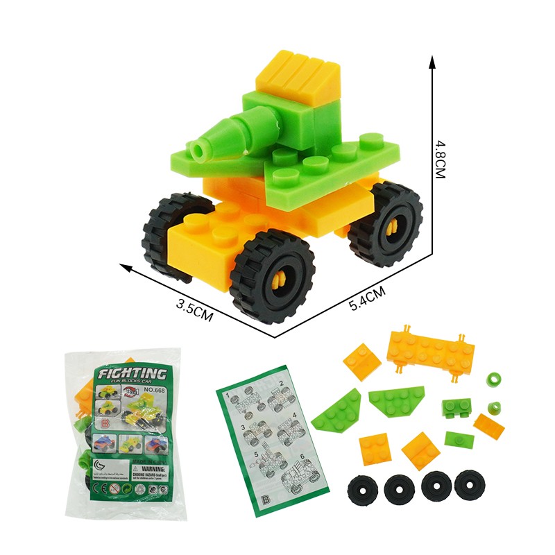 Building Blocks Car Factory - DIY 4 Models Funny Trucks