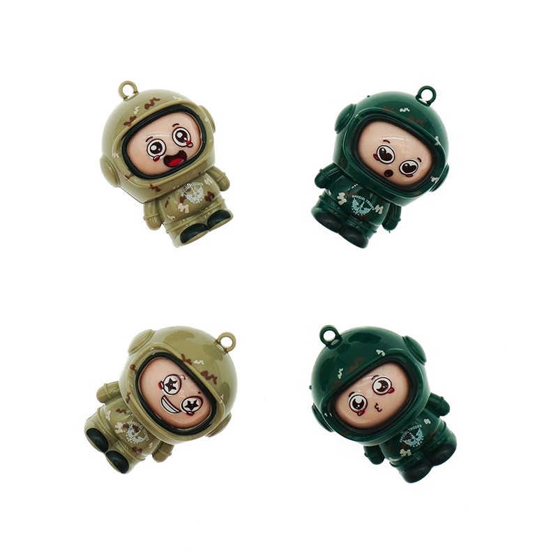 Mini Face Change Soldier Supplier - Plastic Changeable Doll Keychain