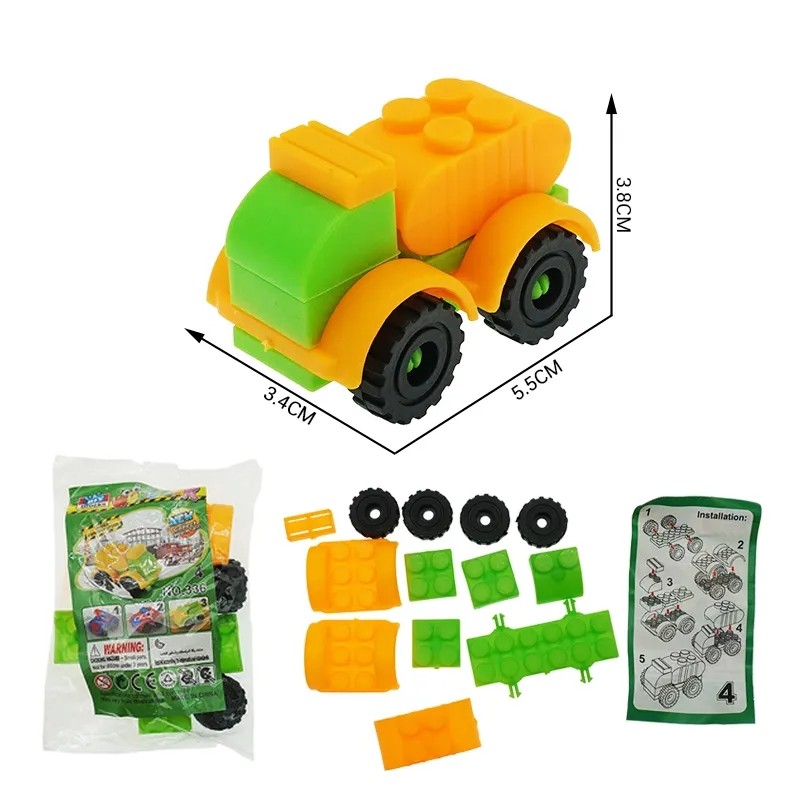 Block Vehicle Supplier - DIY 4 Models Blocks Car Toys