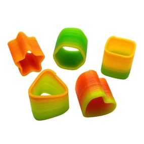 Polygon Shape Spring Supplier - Promotional Rainbow Plastic Toys