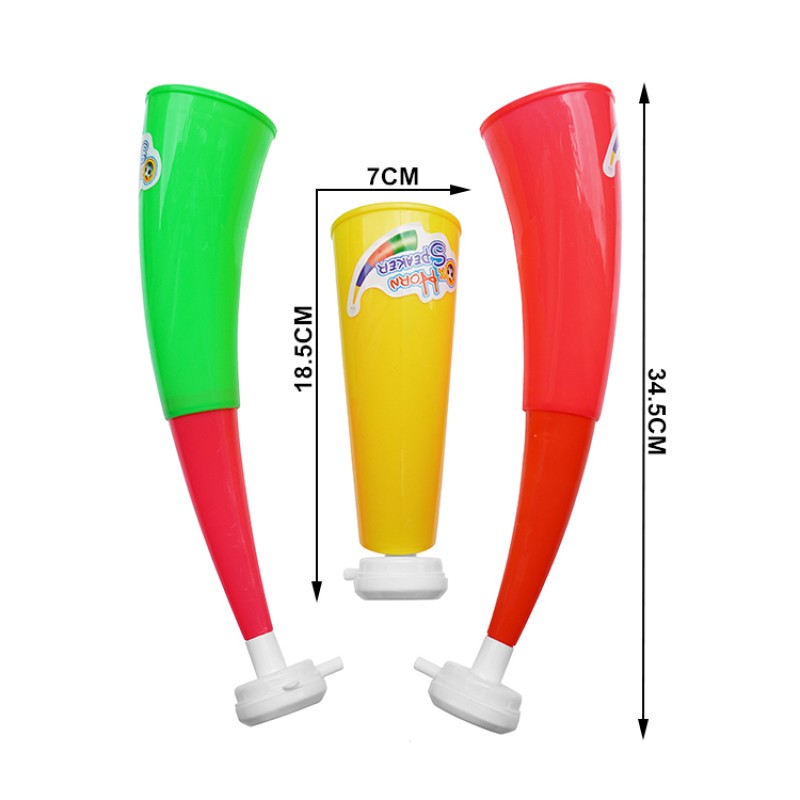 Two Sections Cheer Horn Supplier - Promotion Retractable Horn