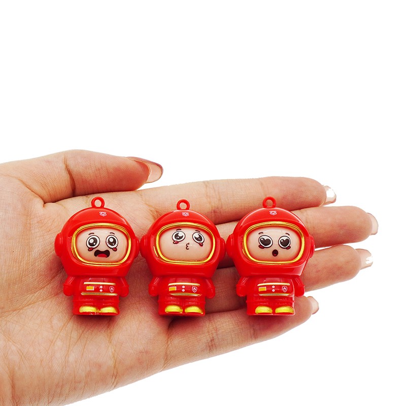 Mini Face Change Firefighter Factory - Plastic Changeable Doll Keychain