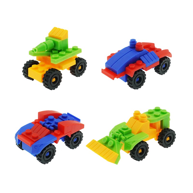 Building Blocks Car Factory - DIY 4 Models Funny Trucks