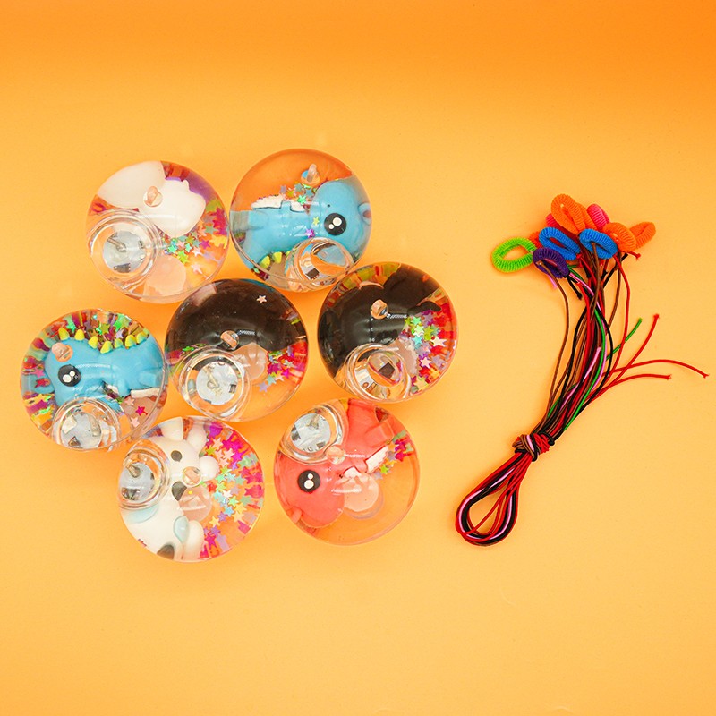 Crystal Bouncy Ball Factory - Flash Cute Cartoon TPR with Light