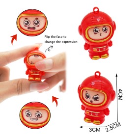 Mini Face Change Firefighter Factory - Plastic Changeable Doll Keychain