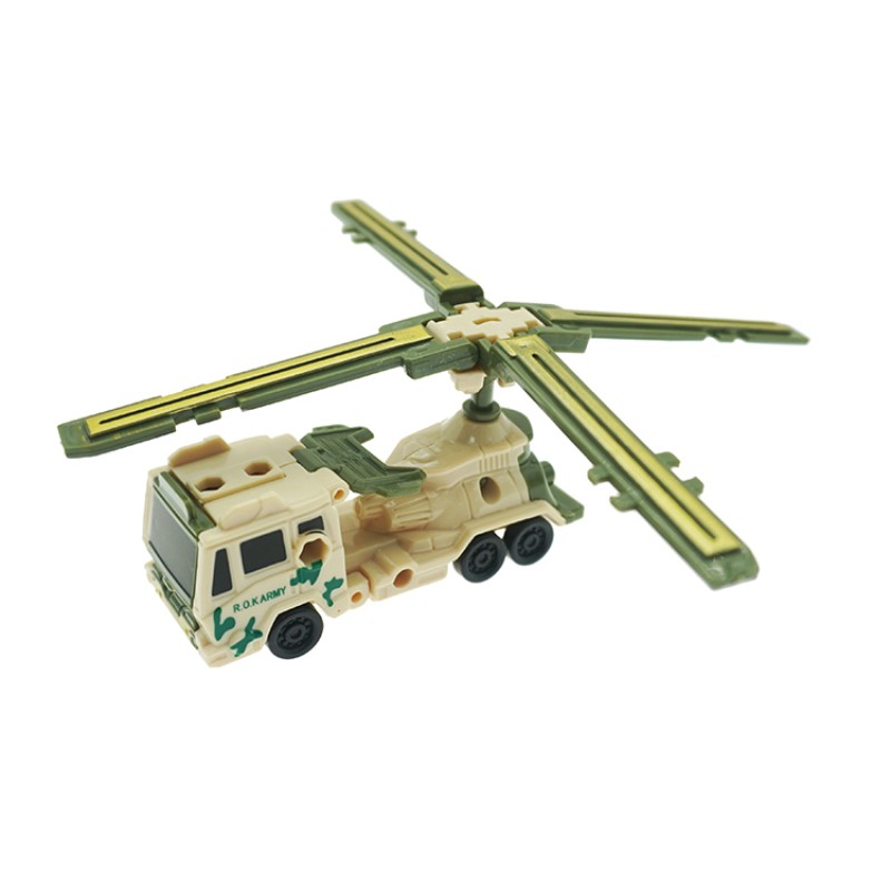 Combined Combat Helicopter Factory - 3 Cars Deformed Education Toys