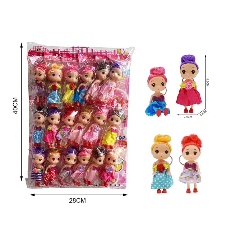 Cute Girls Doll Supplier - 4 Inch Plastic Keychain Toys