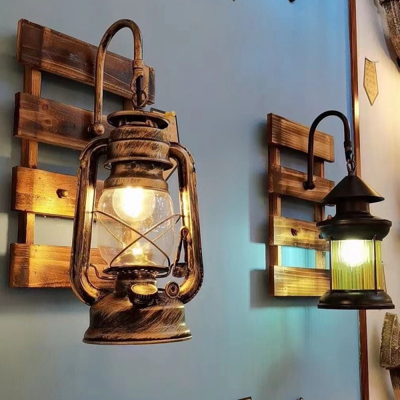 Industrial Wall Lamp Factory - Retro Metal E27 Bedside Sconce