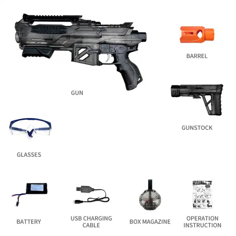 Electric Soft Bullet Gun Factory - Luminous Bullets Water Gun