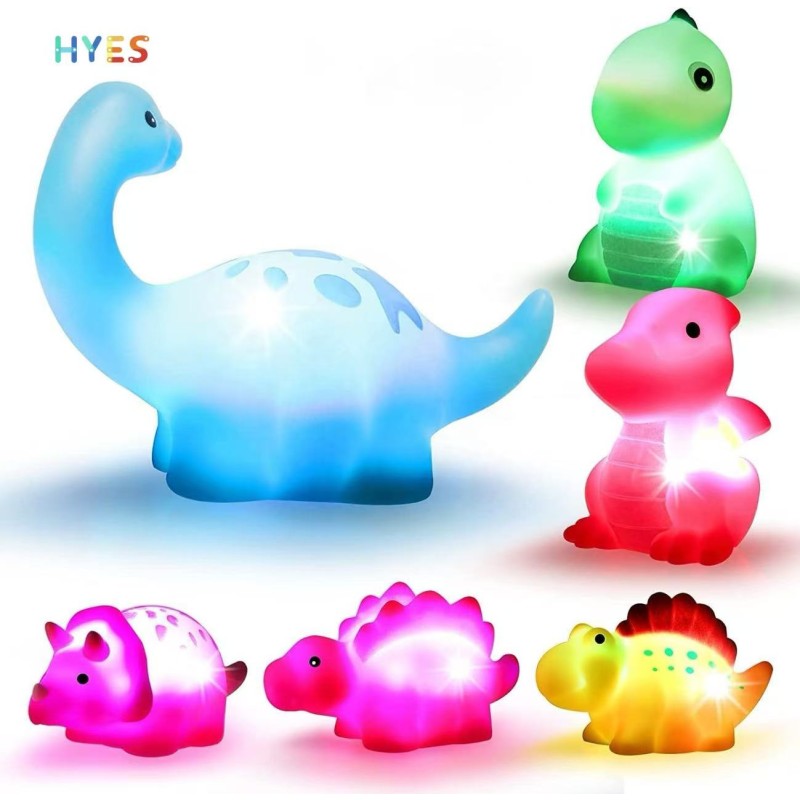 Dinosaur Bath Toys Factory - 6-Piece Light Fun Gifts for Kids