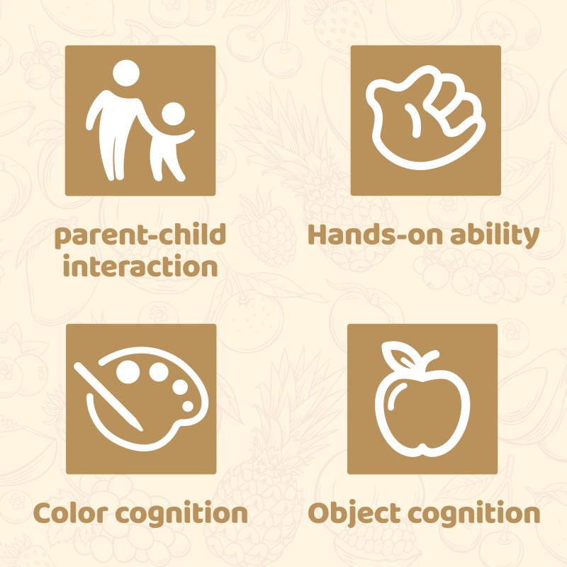 Play Food Set Factory - Preschool Kitchen Accessories Color Sorting