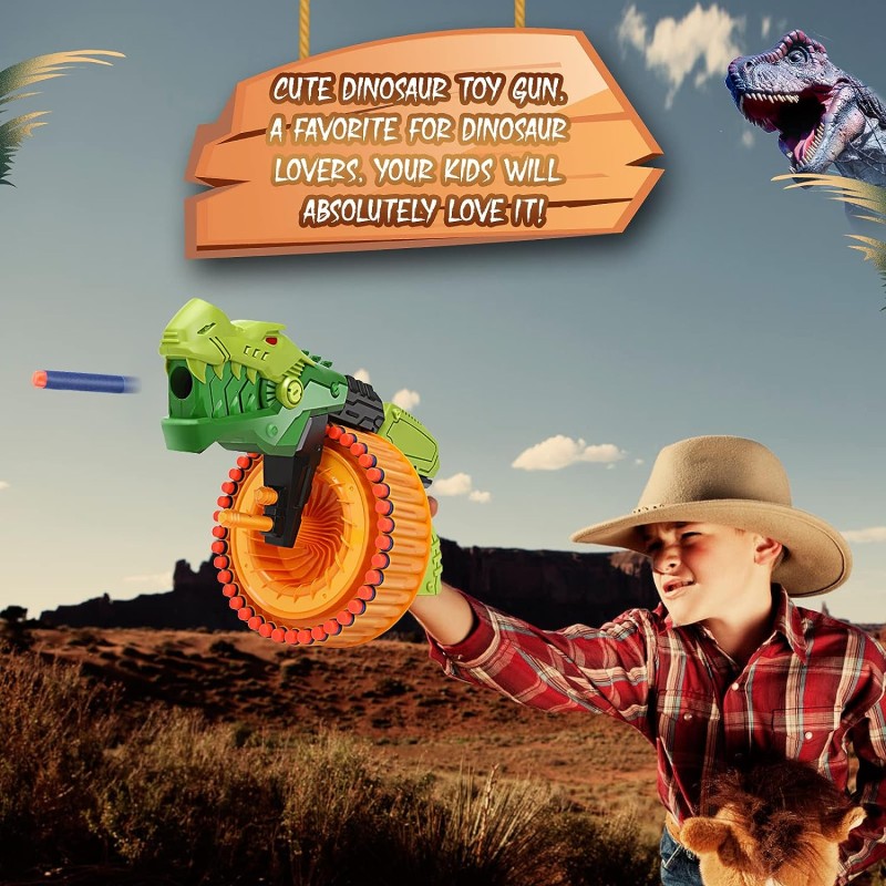 Dinosaur Bullet Gun Supplier - Shooting Game Animal Shape Plastic