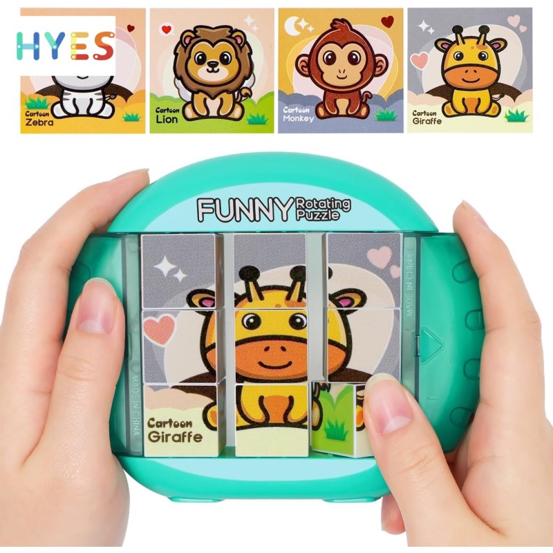 Table Game Puzzles Factory - Rotating Animal Cartoon 3D Key Chain