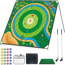 Golf Chipping Game Factory - 71"x71" Sticky Mat Indoor Outdoor
