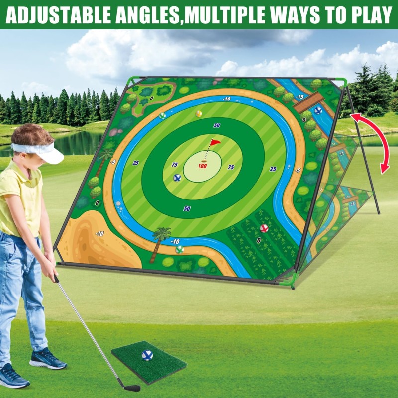 Golf Chipping Game Factory - 71"x71" Sticky Mat Indoor Outdoor