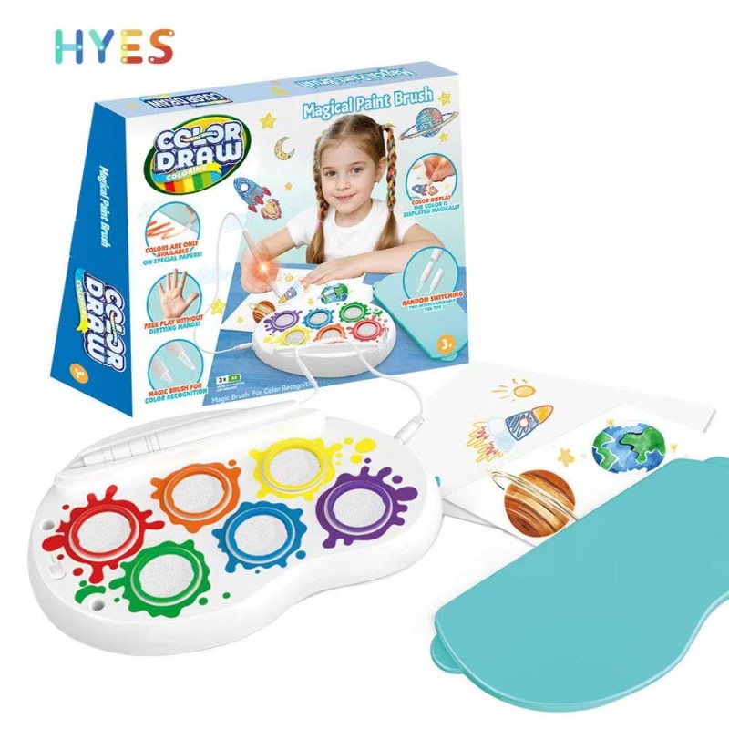 Color Magic Paint Brush Factory - Light up Coloring Painting Set