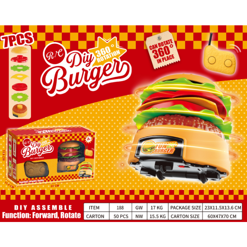Remote Control Hamburger Supplier - 360 Rotation Fast Move Game
