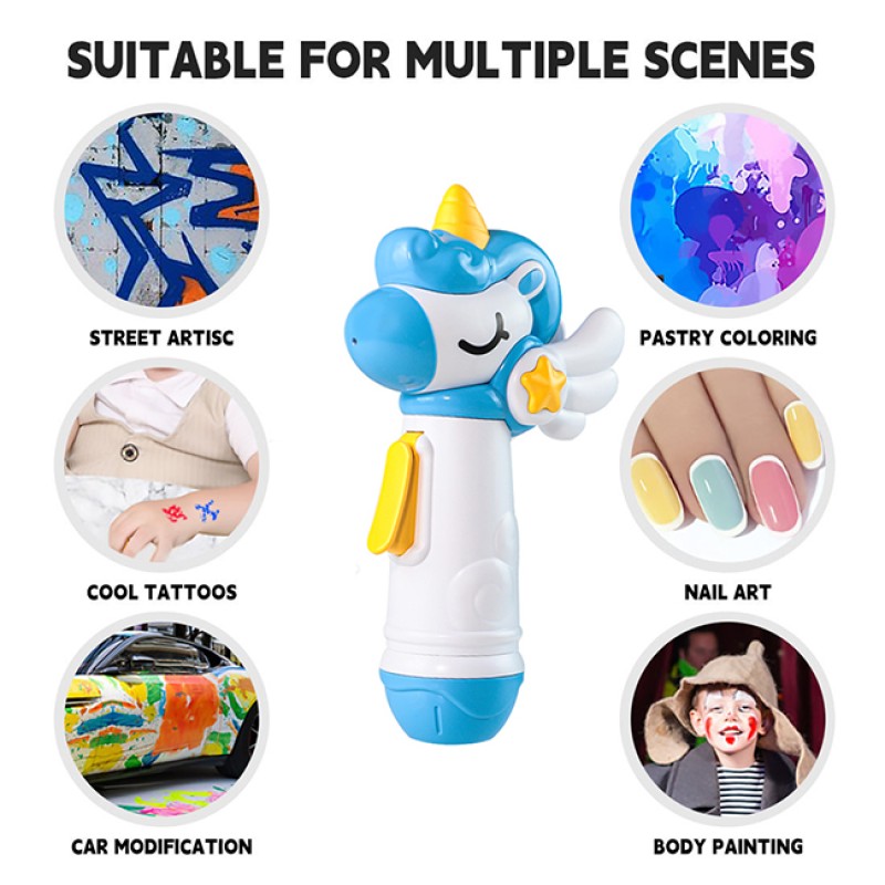 Spray Painting Toys Factory - Electric Airbrush 12 Colors Washable