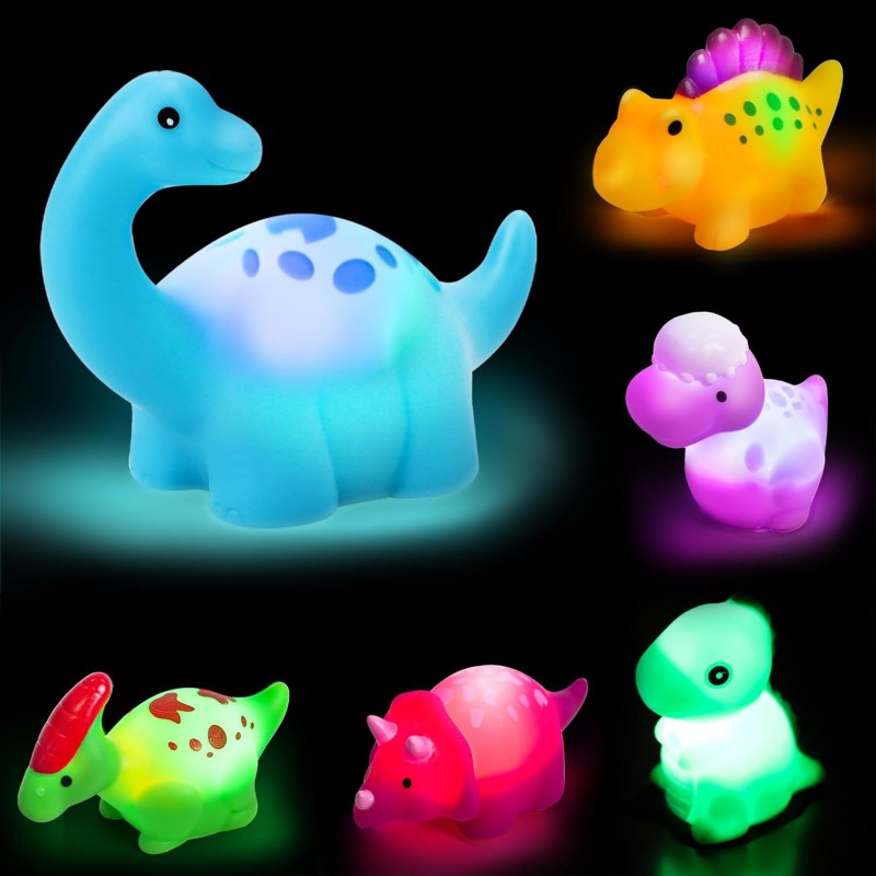 Dinosaur Bath Toys Factory - 6-Piece Light Fun Gifts for Kids
