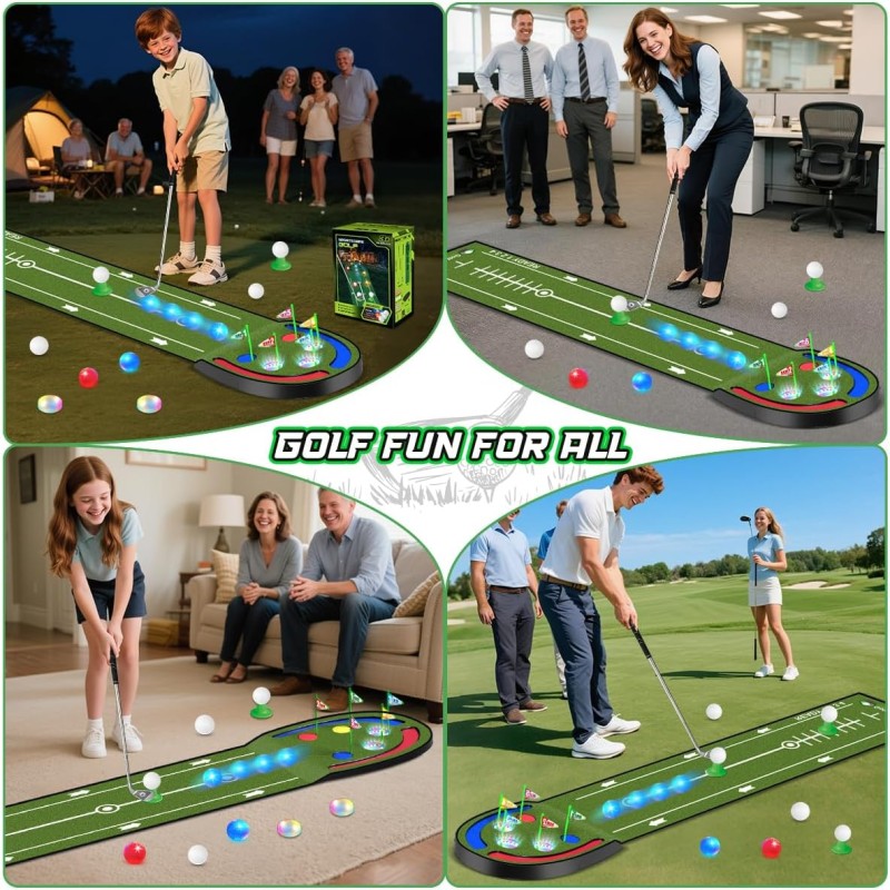 Light up Golf Set Factory - Putting Mat Indoor Outdoor Yard