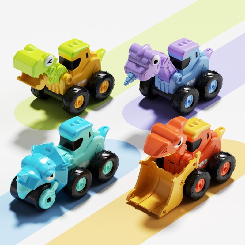 Construction Truck Toys Factory - Dinosaur Push and Go Sandbox