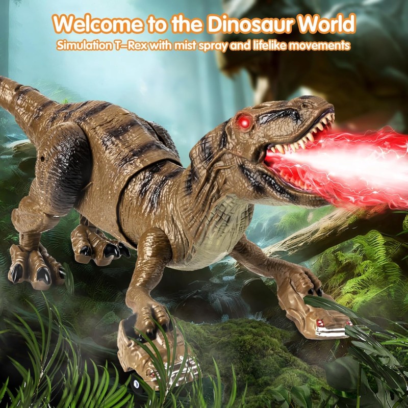 Remote Control Dinosaur Factory - Large Robot 360 Head Spray